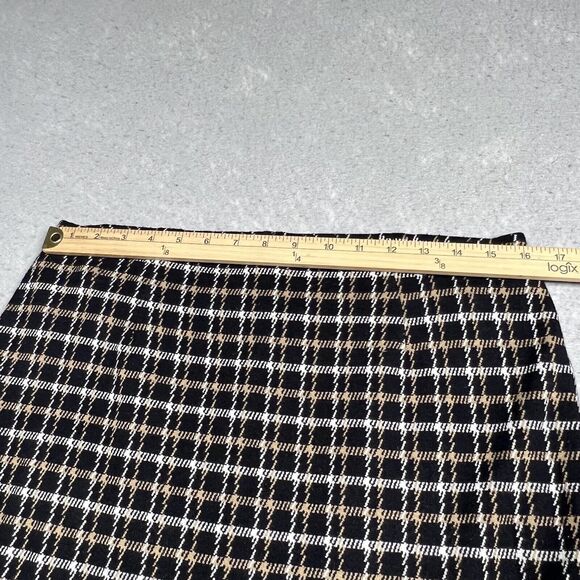J.JILL Skirt Womens Medium Petite Plaid Straight Pencil Stretch Print Stretch - Picture 3 of 9